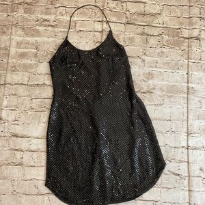 question, Black mini cocktail dress size S.